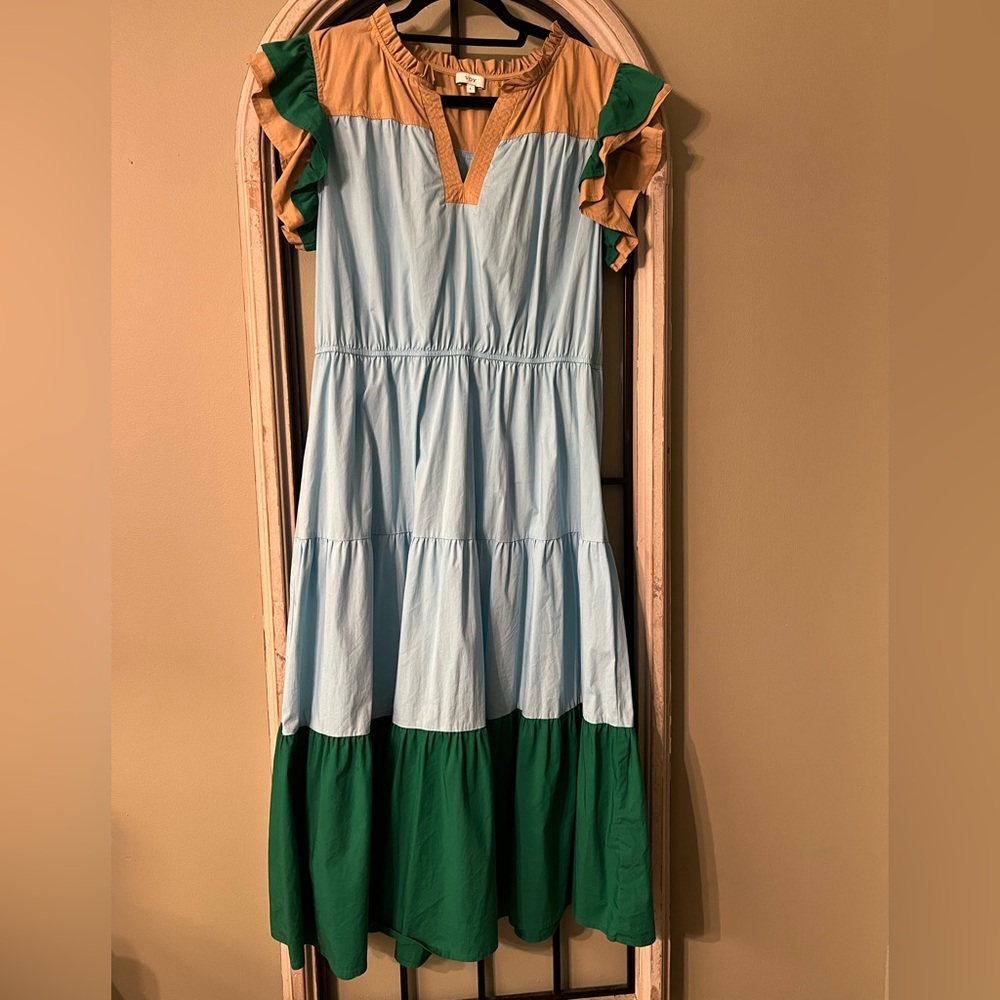 Boy Colorful Tiered Maxi Dress